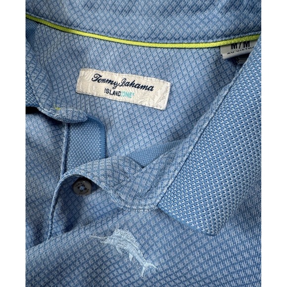 Tommy Bahama Other - Tommy‎ Bahama Island Zone Polo Shirt Fish Embroidery Tencel Blend Mens Medium